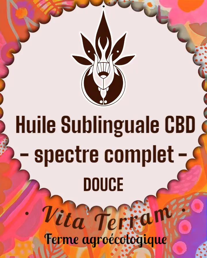 Huile Sublinguale CBD "Spectre Complet" Douce